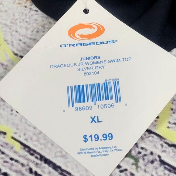 NWT Oreageous Silver 2 piece Swim Suit Size L and XL - Picture 5 of 7